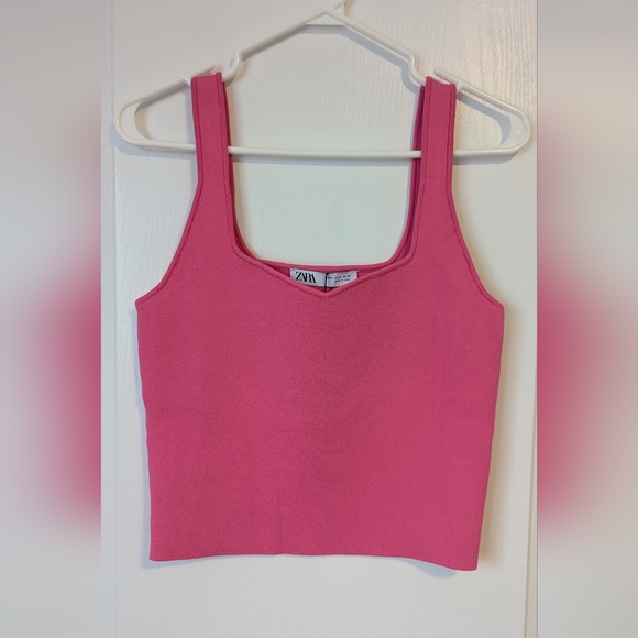 NWT Zara Basic Knit Crop Top - Picture 2 of 4